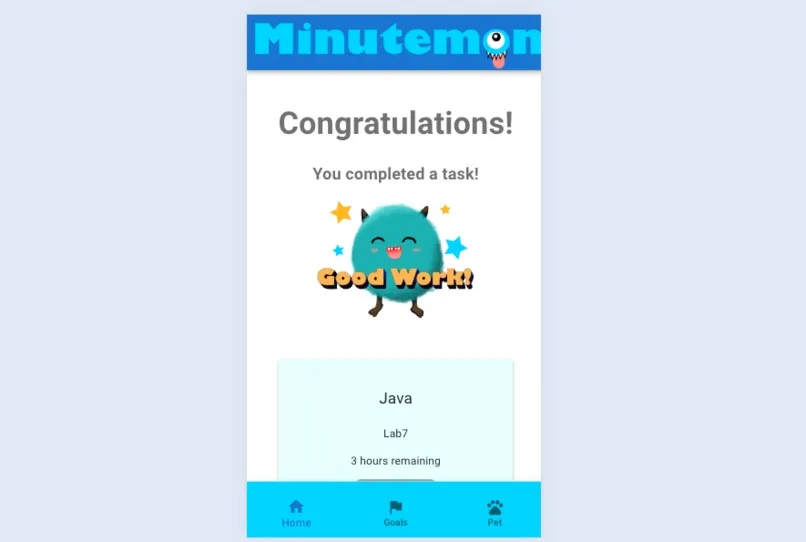 a screenshot of Minutemon's interface