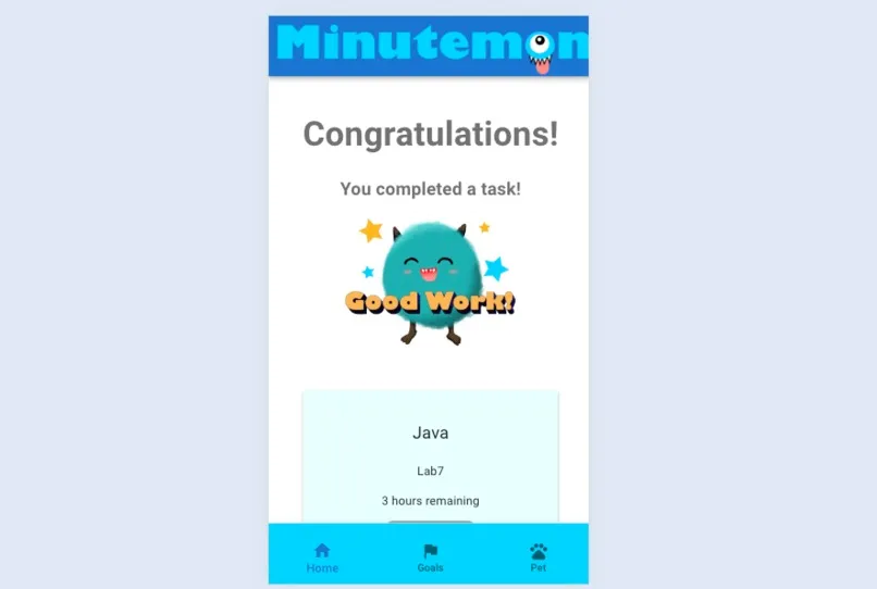 a screenshot of Minutemon's interface